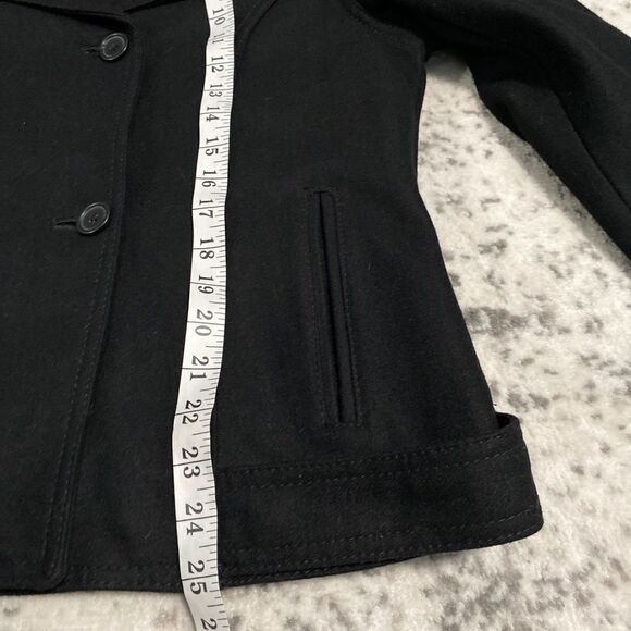 Mickey 71 Wool blend pea coat jacket size L EUC big embroidered logo on back - Picture 14 of 14